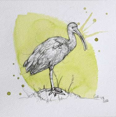 Painting titled "cet-1-ibis-rouge-pe…" by Cet Toutunart, Original Artwork, Other