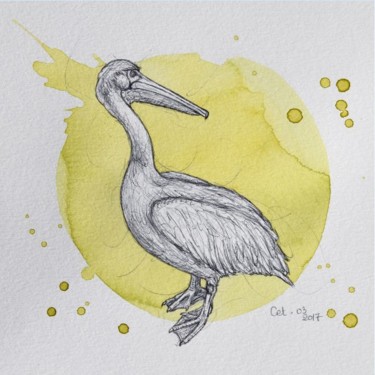 Painting titled "cet-1-pelican-petit…" by Cet Toutunart, Original Artwork, Other