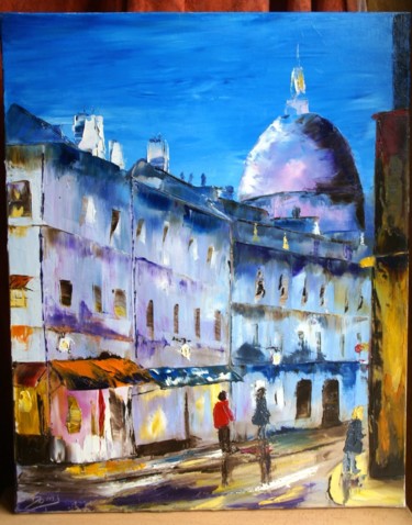 「Montmartre」というタイトルの絵画 Dominique Taillandierによって, オリジナルのアートワーク, オイル