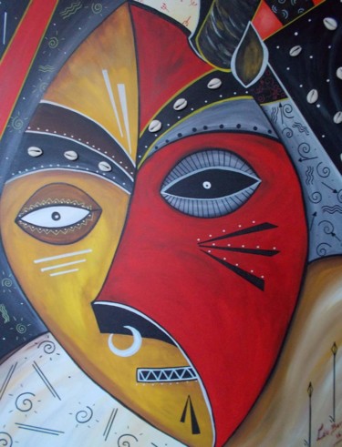 Painting titled "Diabinho" by Céu Barros, Original Artwork