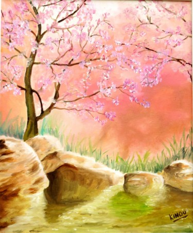 Painting titled "thumbnail-zen-au-bo…" by Kinou, Original Artwork