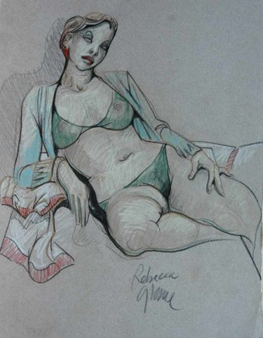 Malerei mit dem Titel "rebecca.jpg" von Jean-Pierre Ceytaire, Original-Kunstwerk, Öl