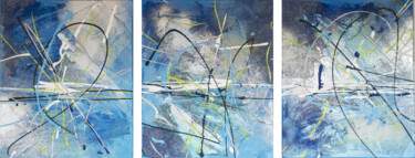 Peinture intitulée "blue sky" par Caroline Farys, Œuvre d'art originale, Acrylique