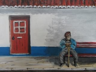 Pintura intitulada "Esperando que passe…" por C Ferreira, Obras de arte originais