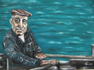 Pintura intitulada "Barqueiro" por C Ferreira, Obras de arte originais