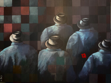 Pittura intitolato "Pixels" da Cfey, Opera d'arte originale, Acrilico