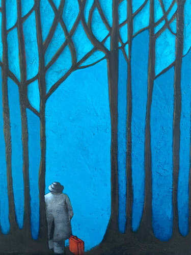 Peinture intitulée "Blue Day" par Cfey, Œuvre d'art originale, Acrylique