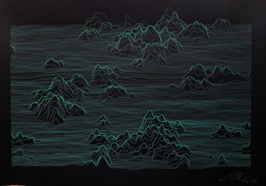 印花与版画 标题为“Abstract landscape…” 由Christophe Floutier, 原创艺术品, 2D数字工作