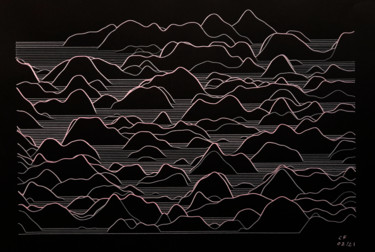 Отпечатки и Гравюры под названием "Abstract landscape…" - Christophe Floutier, Подлинное произведение искусства, Гуашь