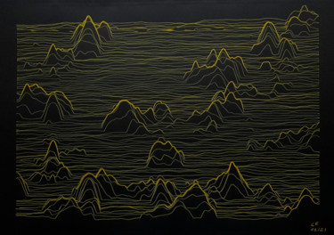 Prenten & gravures getiteld "Abstract landscape…" door Christophe Floutier, Origineel Kunstwerk, 2D Digital Work