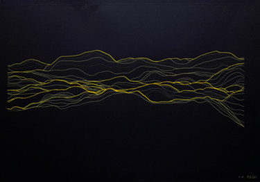 Druckgrafik mit dem Titel "Abstract landscape…" von Christophe Floutier, Original-Kunstwerk, 2D digitale Arbeit