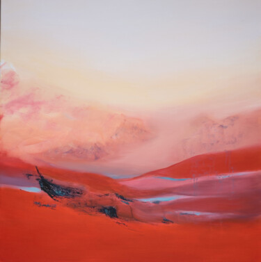 Peinture intitulée "DESERT ROUGE" par cfrechinos, Œuvre d'art originale, Acrylique