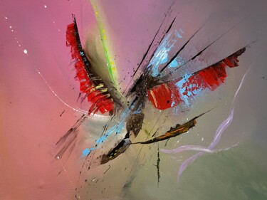 Painting titled "In the air" by Cg In The Art, Original Artwork, Acrylic Mounted on Wood Stretcher frame