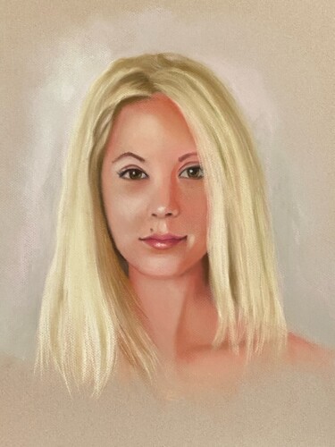 Pintura intitulada "NATALIA 1" por Cg In The Art, Obras de arte originais, Pastel