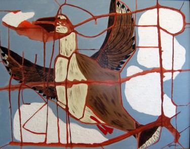 Peinture intitulée "Migrateur" par Claude Gascon, Œuvre d'art originale, Acrylique