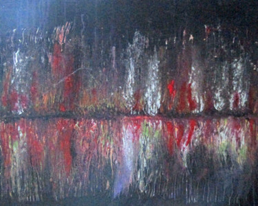 Pittura intitolato "Paysage 6" da Claude Gascon, Opera d'arte originale, Acrilico
