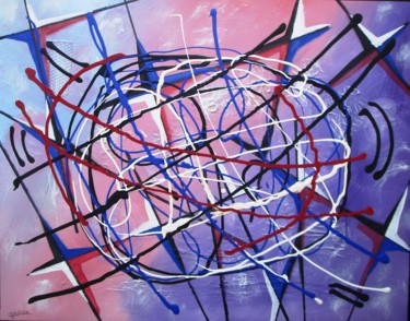 Картина под названием "Étude 6A" - Claude Gascon, Подлинное произведение искусства, Акрил Установлен на Деревянная рама для…
