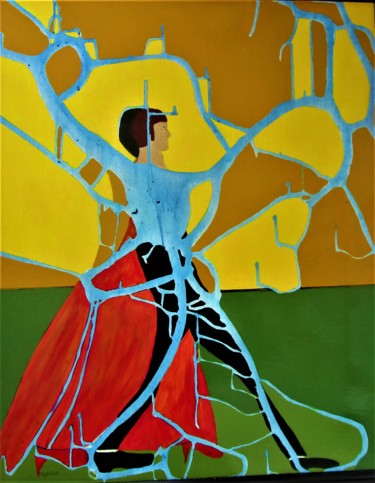 Картина под названием "Couple de danseurs" - Claude Gascon, Подлинное произведение искусства, Акрил