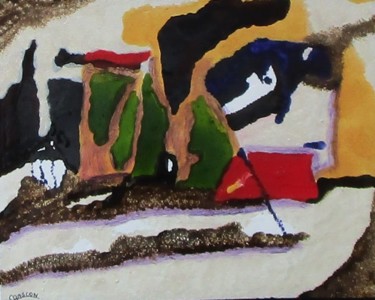 Pintura titulada "Étude 7C" por Claude Gascon, Obra de arte original, Vidrieras de pintura