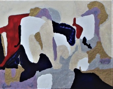 Pittura intitolato "Étude 5E" da Claude Gascon, Opera d'arte originale, Pittura di vetro colorato