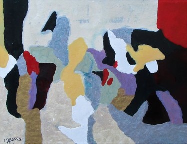 Картина под названием "Étude 9E" - Claude Gascon, Подлинное произведение искусства, Витражная роспись