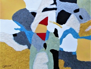 Pittura intitolato "Étude 3F" da Claude Gascon, Opera d'arte originale, Pittura di vetro colorato