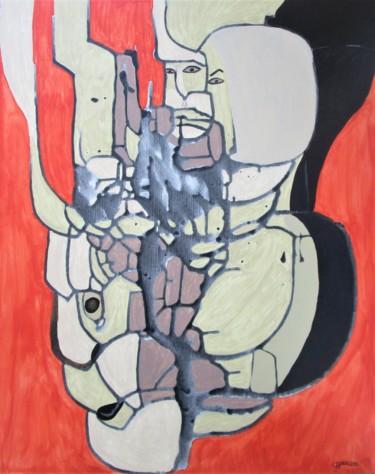 Pittura intitolato "Cauchemar" da Claude Gascon, Opera d'arte originale, Acrilico
