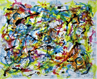 Peinture intitulée "Abstraction 2021-21" par Claude Gascon, Œuvre d'art originale, Acrylique
