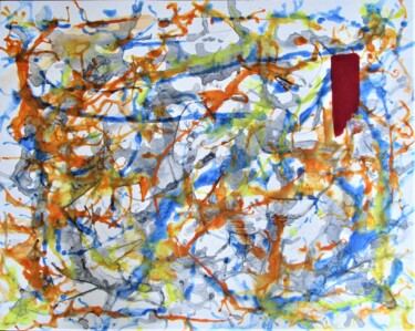 Peinture intitulée "Abstraction 2021-35" par Claude Gascon, Œuvre d'art originale, Acrylique