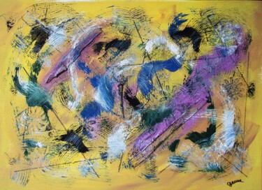 Peinture intitulée "Abstraction 2022-13" par Claude Gascon, Œuvre d'art originale, Acrylique