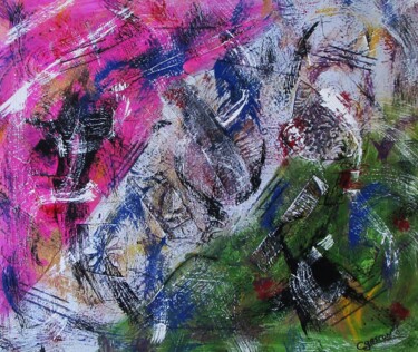 Schilderij getiteld "Val-des-Monts 2022-…" door Claude Gascon, Origineel Kunstwerk, Acryl