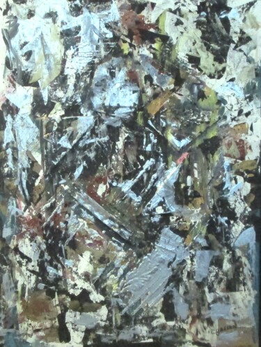 Painting titled "Abstraction 2023-3" by Claude Gascon, Original Artwork, Acrylic Mounted on Wood Stretcher frame