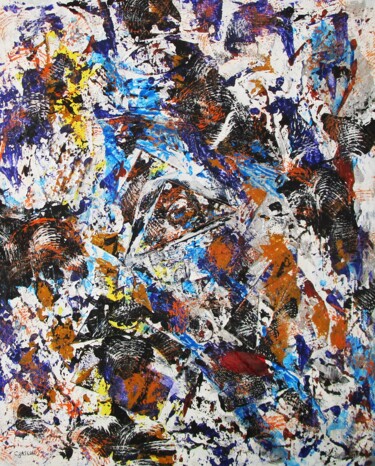 제목이 "Abstraction 2023-14"인 미술작품 Claude Gascon로, 원작, 아크릴