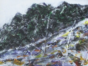 Картина под названием "Val-des-Monts 2023-…" - Claude Gascon, Подлинное произведение искусства, Акрил Установлен на Деревянн…