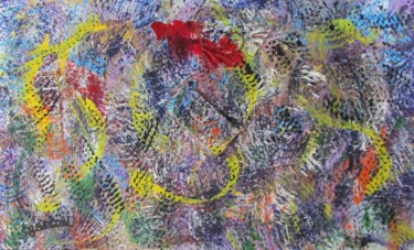 제목이 "Explosion de couleu…"인 미술작품 Claude Gascon로, 원작, 아크릴 목재 패널에 장착됨