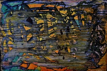 Pintura intitulada "Mouvement sous-marin" por Claude Gascon, Obras de arte originais, Acrílico
