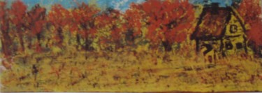Peinture intitulée "automne à la campag…" par Claude Gascon, Œuvre d'art originale, Acrylique