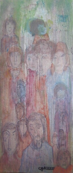 Pittura intitolato "Salle d'attente" da Claude Gascon, Opera d'arte originale, Acrilico