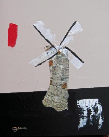 Leiden 1992 no 5 Collages titled "Leiden 1992 no 5" by Claude Gascon, Original Art, Acrylic