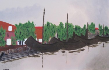 Painting titled "Leiden 1992-6" by Claude Gascon, Original Artwork, Acrylic