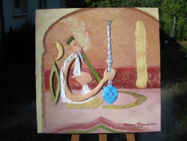 Peinture intitulée "Aziz, Tes Horizons…" par Corinne Gayraud, Œuvre d'art originale, Huile