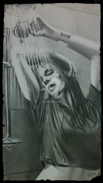 Dessin intitulée "douche.jpg" par C.G Dessins, Œuvre d'art originale, Graphite