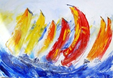 SOUS LE VENT Peinture intitulée "SOUS LE VENT" par Christine Goubon, Œuvre d'art originale