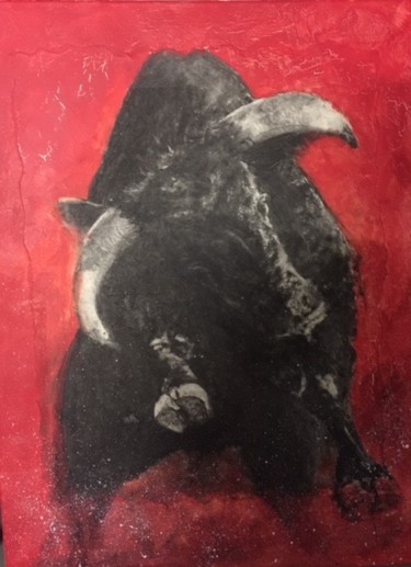 Pintura titulada "el-toro.jpg" por Christiane Gubler, Obra de arte original, Acrílico
