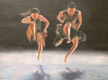 Pittura intitolato "Danse" da Christiane Gubler, Opera d'arte originale, Acrilico Montato su Telaio per barella in legno