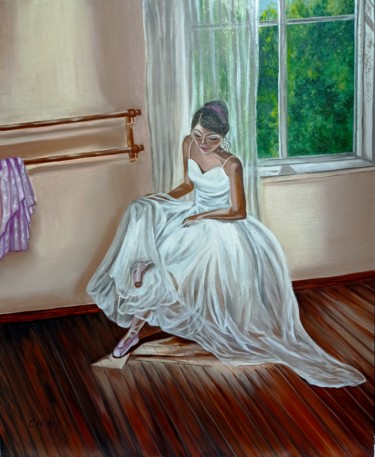 Pintura titulada "Sala de baile" por María Rosario Aladro Loza, Obra de arte original, Oleo Montado en Otro panel rígido