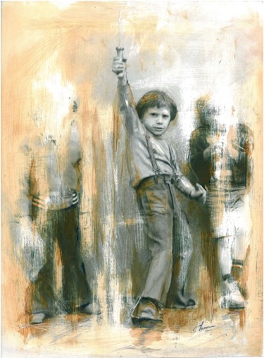 Peinture intitulée "" Le conquérant " :…" par Ch Chevreau, Œuvre d'art originale, Huile