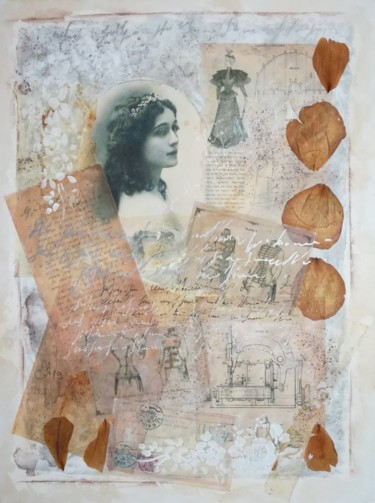 Collages titled "Старомодный коллаж" by Zhenya Chetverugina (Zhenya Che), Original Artwork, Collages