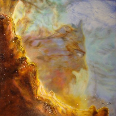 Peinture intitulée "Apparition céleste" par Christian Rolland, Œuvre d'art originale, Acrylique