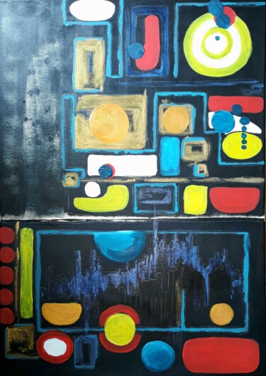 Painting titled "Acrylique 1" by Cha.Albrt, Original Artwork, Acrylic